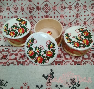 Шкатулка круглая (роспись)