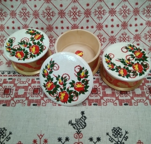 Шкатулка круглая (роспись)