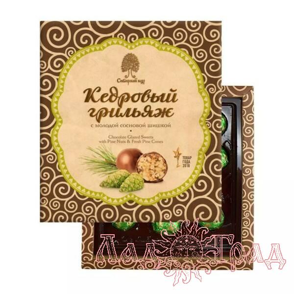 Мягкий кедровый грильяж с сосновой шишкой, 120 гр