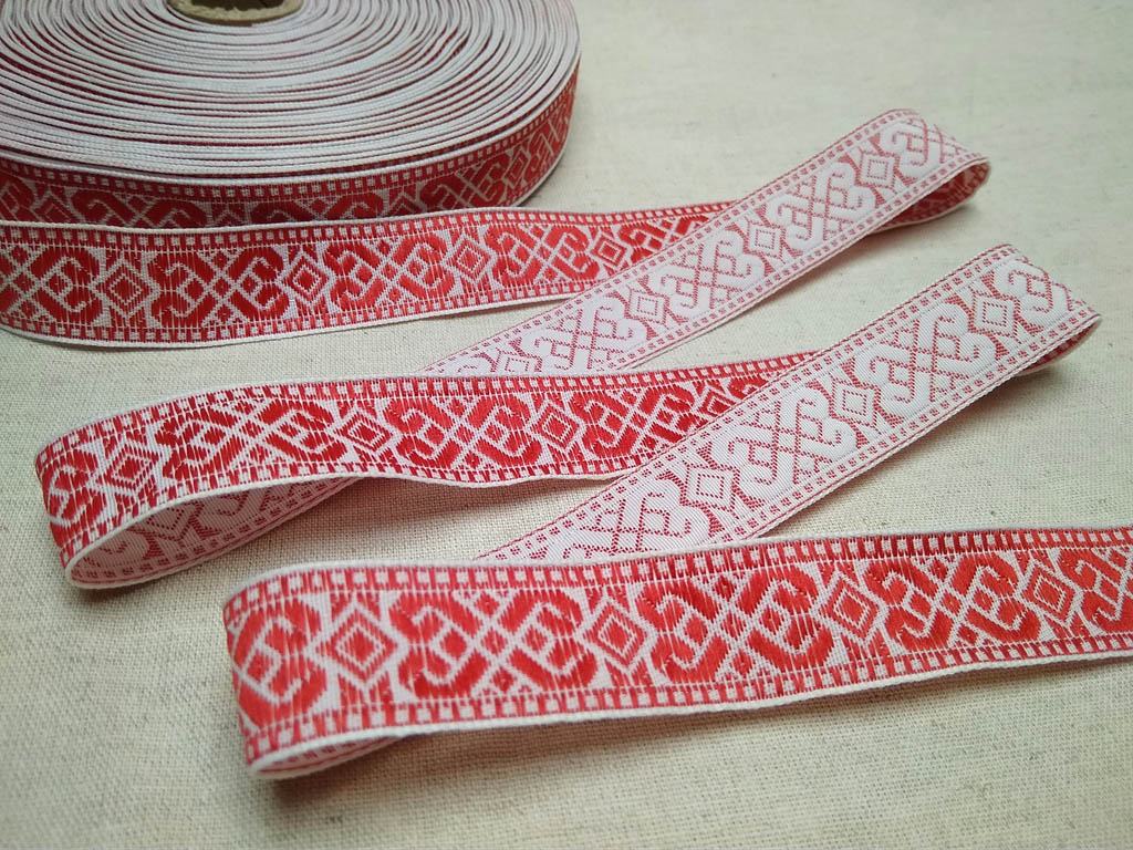 Лента жаккард 9395-4, 24 мм