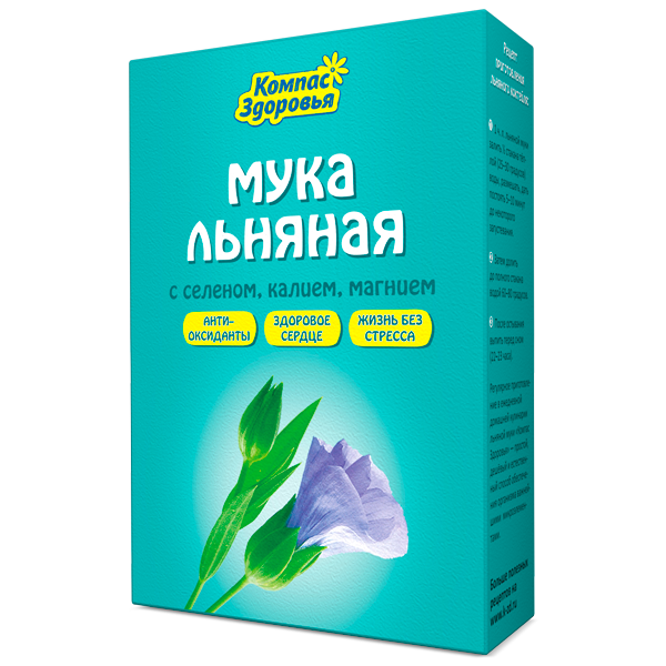 Мука льняная с селеном, калием, магнием, 300 гр