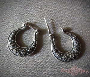 Серьги казачьи, донские, посеребрение