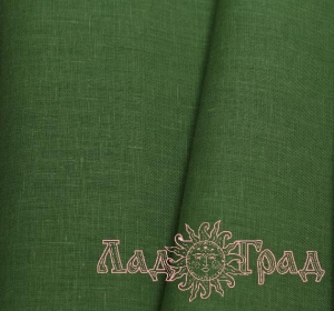 Лён зелёный костюмный умягчённый (0/372), ш145/пл260