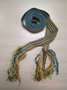 Пояс тканый льняной аутентичный, 205/3,5 см