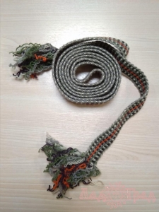 Пояс тканый льняной аутентичный, 215/2,5 см