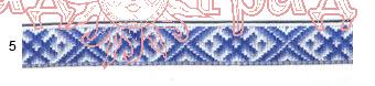 Лента отд. жаккард Крест-Орепей 9508-5 бело-синяя, 18 мм