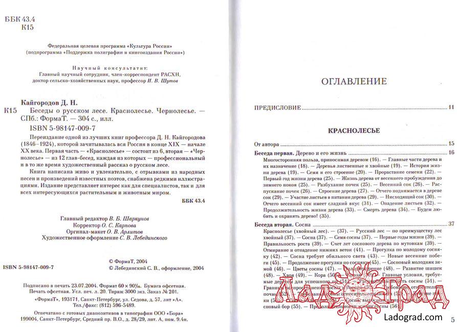 Беседы о русском лесе / Кайгородов Д.