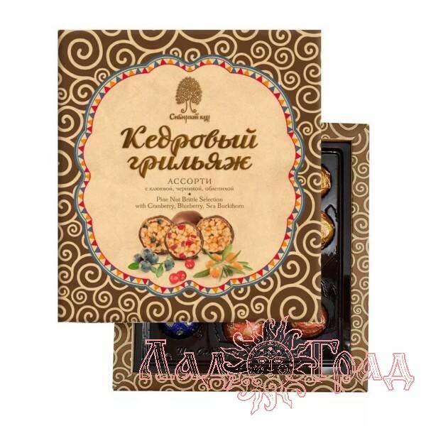 Мягкий кедр. грильяж (клюква, черника, облепиха), 120 гр
