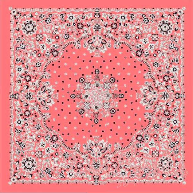 Ситец платочный розово-красный ш95 (20143-4)
