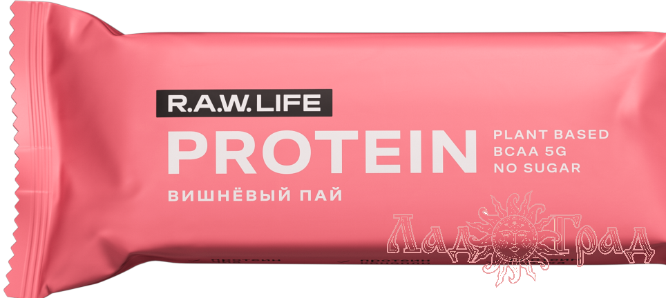 Протеиновый батончик RAW Life – ВИШНЕВЫЙ ПАЙ, 43 гр