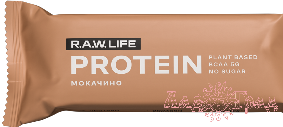 Протеиновый батончик RAW Life – МОКАЧИНО, 43 гр