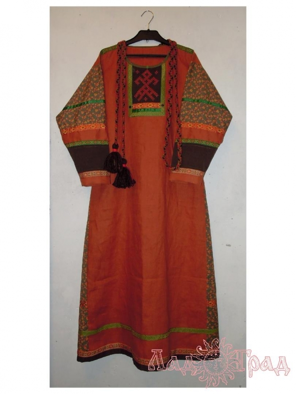 Платье женское терракотовое с поясом р-р 44-46