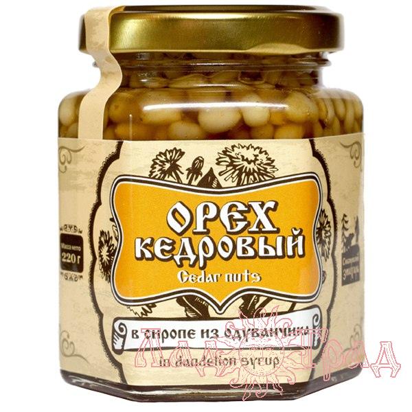 Ядро кедрового ореха в сиропе из одуванчика 220гр