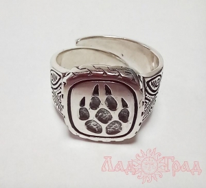 Кольцо Печать Велеса РУ-К2.058 (белый металл)