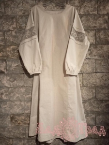 Платье женское серо-бежевое, с кружевом, р-р 48-50
