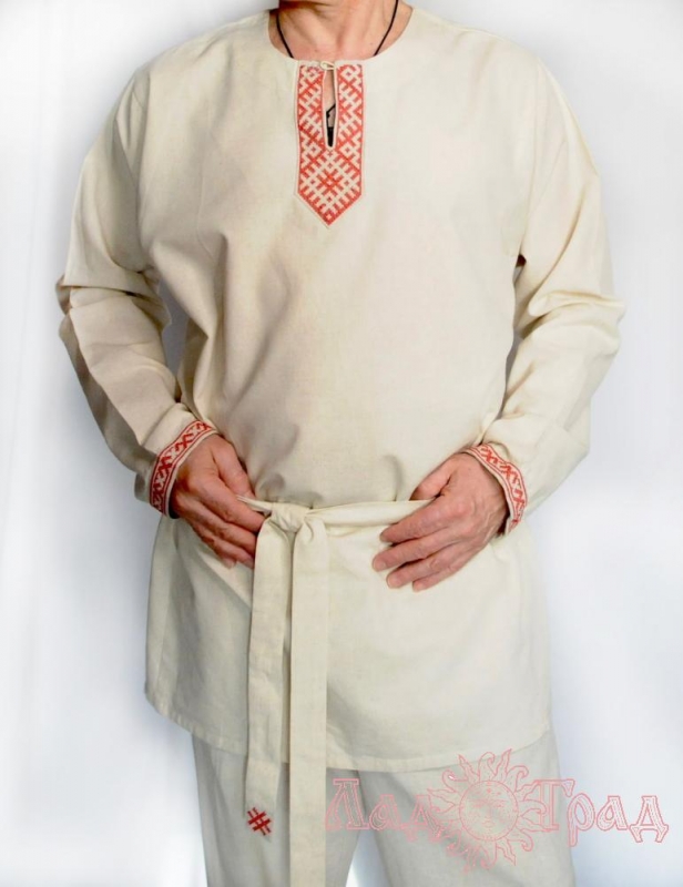 Рубаха мужская русская с вышивкой 