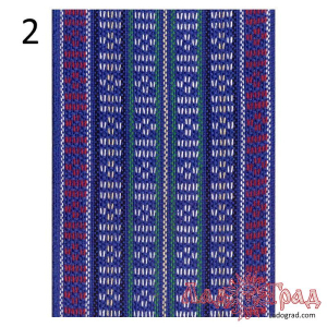 Кушак, лента для поясов 12см синий (9857-2)