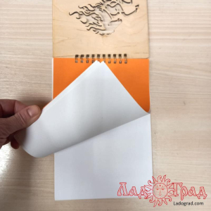 Блокнот с деревянной обложкой в ассорт., формат А5
