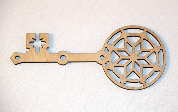 Алатырь-ключ оберег деревянный, 15 см