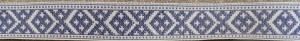Лента отд. Славянский Орнамент 9322-3 бело-синяя, 24 мм
