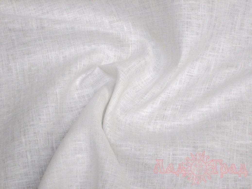 Лён белый костюмно-плательный умягченный (0/0), ш150/пл150