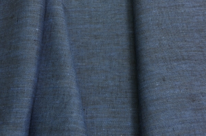 Лён костюмный синий меланж (1/386) ш150/пл190