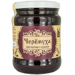 Черёмуха, протертая с сахаром, 1000 мл, стекло