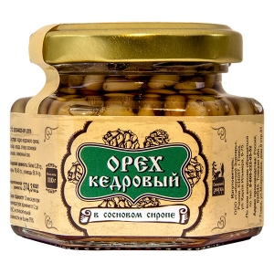 Ядро кедрового ореха в сосновом сиропе, Сиб.знахарь, 110 гр