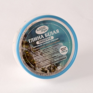 Глина белая, пищевая (Каолин) 100 гр, пластиковая банка