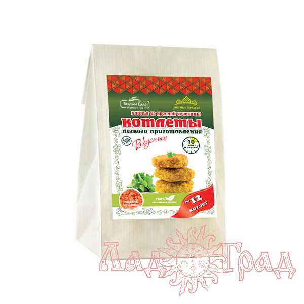 Котлеты "Вкусное дело" из красной чечевицы с чесноком и специями, 230 гр