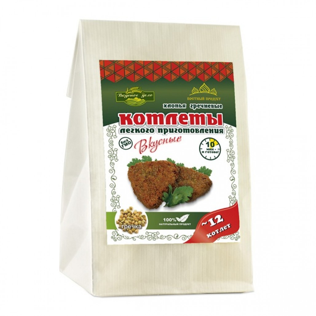 Котлеты "Вкусное дело" гречневые с чесноком и специями, 230 гр