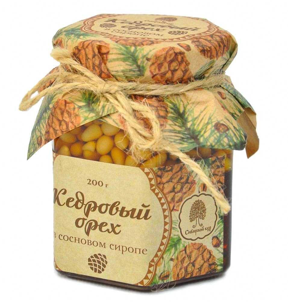 Сосновый сироп с ядром кедрового ореха, 200 гр