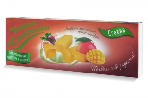 Конфеты "Умные сладости" желейные со вкусом манго-маракуйя 90г