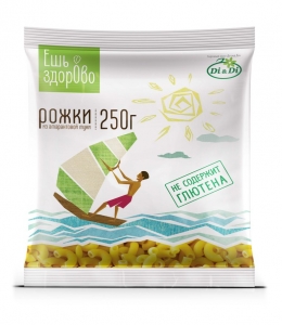 Макаронные изделия "Ешь ЗдорОво"  из амарантовой муки, не содержащие глютена Рожки 250г