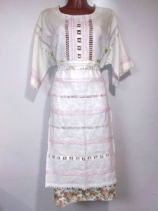 Платье Розы с мережкой + передником, р-р. 48-52