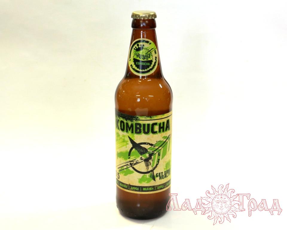 КОМБУЧА яблоко Royal Kombucha, стекло, 500 мл.