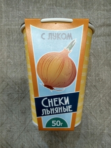Хлебцы льняные с луком 50гр. стакан