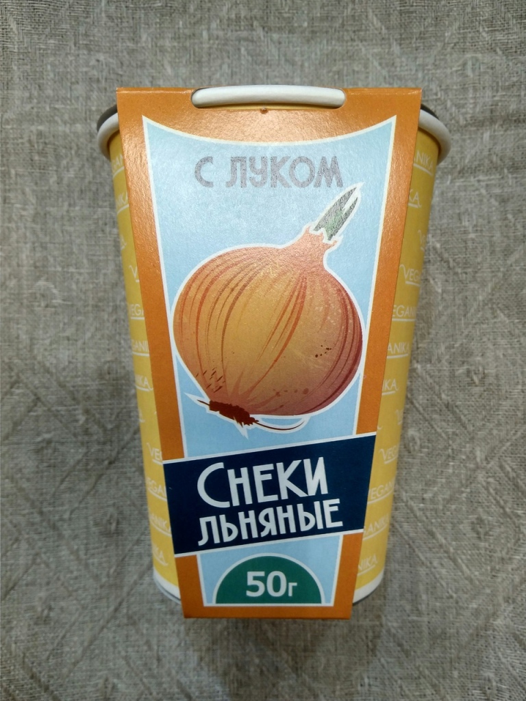 Хлебцы льняные с луком 50гр. стакан