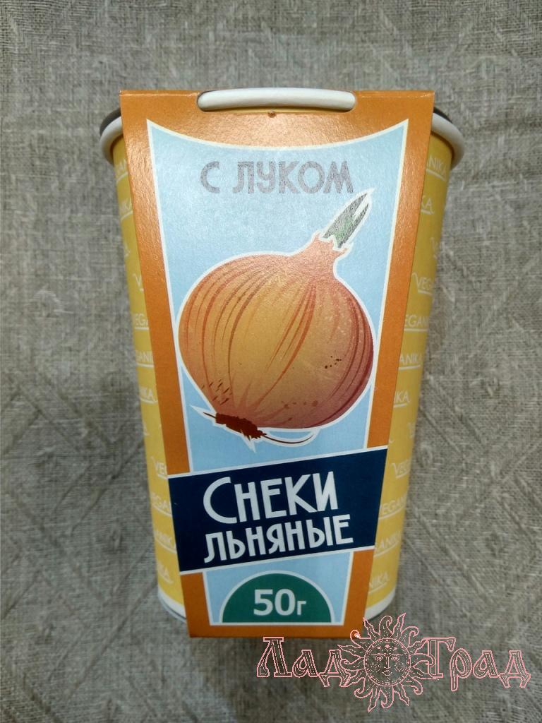 Хлебцы льняные с луком 50гр. стакан