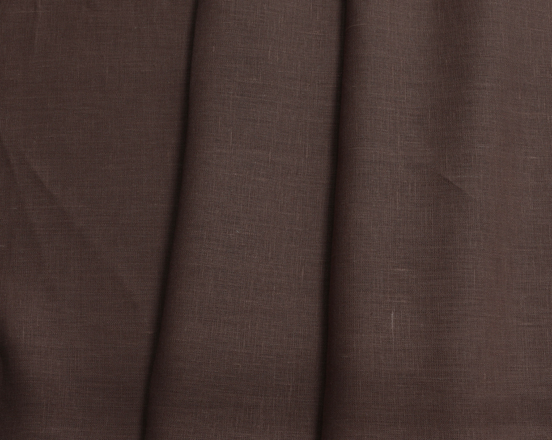 Лён костюмный тёмно-коричневый (0/551), ш145/пл170