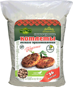 Котлеты "Вкусное дело" нутовые хлопья, 500 гр