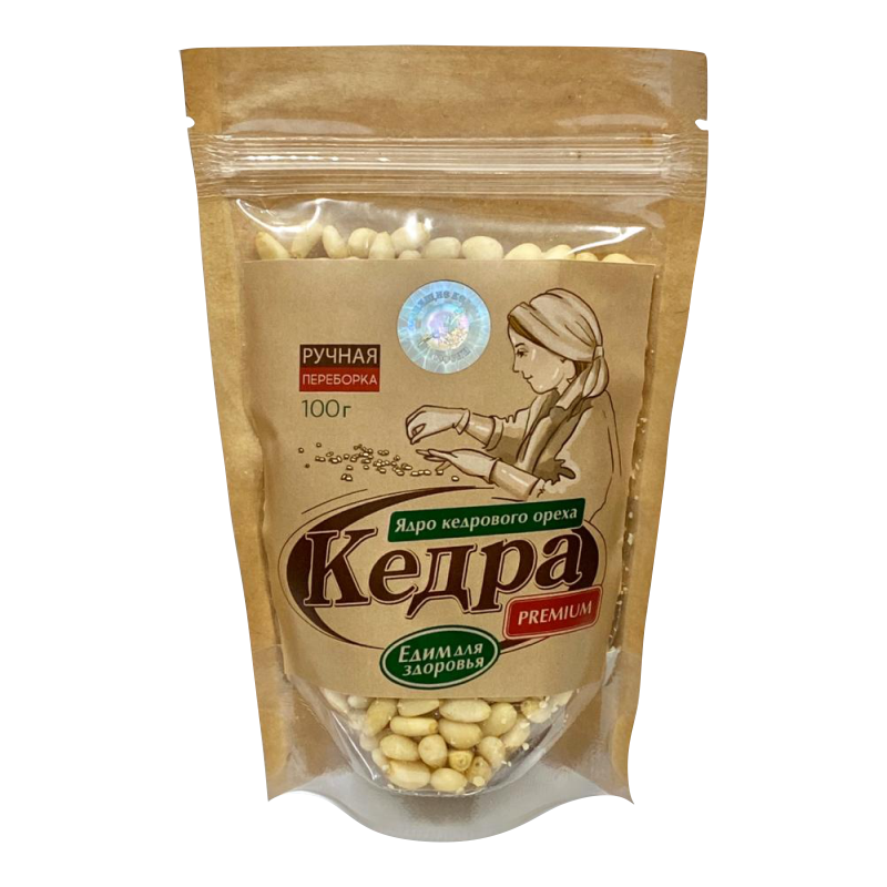 Ядро ореха кедрового (ручная переборка ядра), дой-пак 100 гр