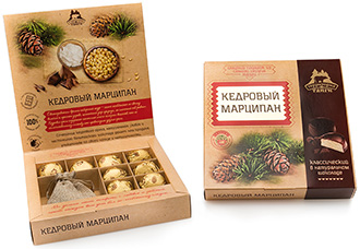 Кедровый марципан классический, Территория тайги, коробка, 120 гр