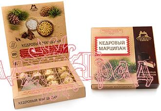 Кедровый марципан классический, Территория тайги, коробка, 120 гр