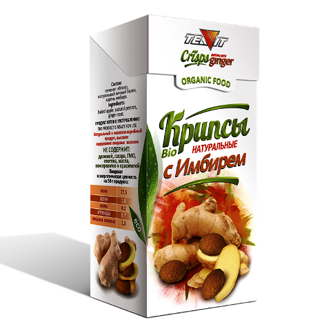 Крипсы яблочные с ИМБИРЕМ, 30 гр