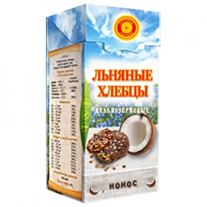 Хлебцы льняные КОКОС, 80 гр