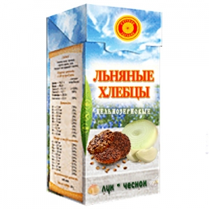 Хлебцы льняные ЛУК+ЧЕСНОК, 80 гр