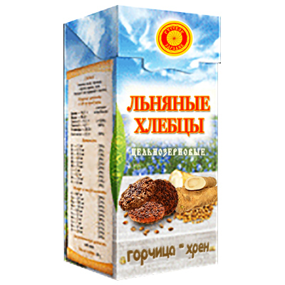 Хлебцы льняные ГОРЧИЦА+ХРЕН, 80 гр