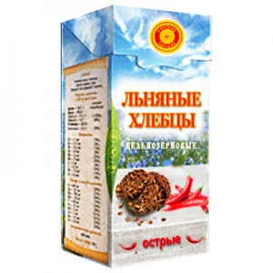Хлебцы льняные ОСТРЫЕ, 80 гр