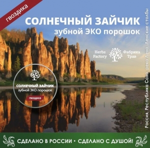 Зубной порошок "Солнечный зайчик" ГВОЗДИКА, путешествуй по России!